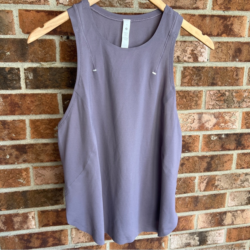 Lululemon ^ 2021 SeaWheeze Lightweight Run Kit Tank Top Dusky Lavender EUC 8 - Picture 2 of 14